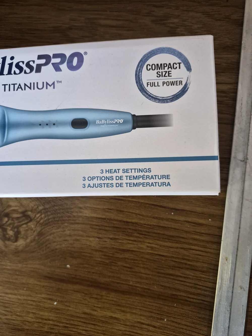 BaBylissPRO Nano Titanium Compact Thermal Paddle Brush - Light Blue Bin 45